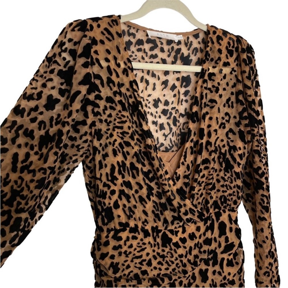Astr The Label Nikita Leopard Print Mini Dress - image 3